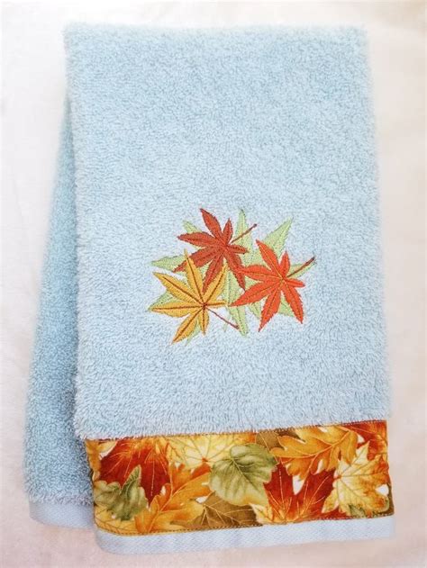 autumn hand towels bathroom